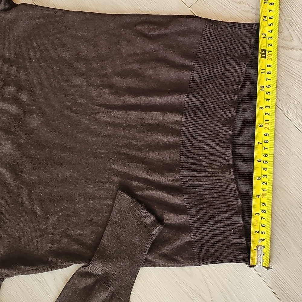 Saks Fifth Avenue Silk Cashmere Cowlneck Bubble Shoulder Longsleeve Sweater, Med - Picture 14 of 15